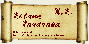 Milana Mandrapa vizit kartica